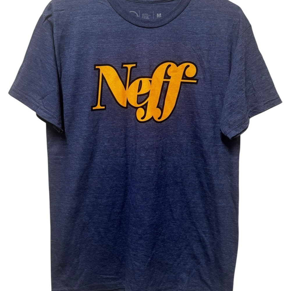 Neff Blue and Yellow Logo Tee